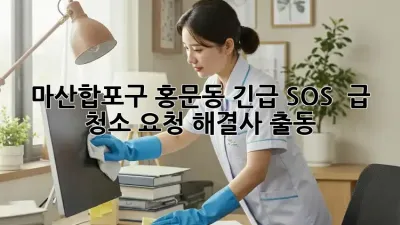 🚨 마산합포구 홍문동 긴급 SOS! 🏡✨ 급 청소 요청 해결사 출동!